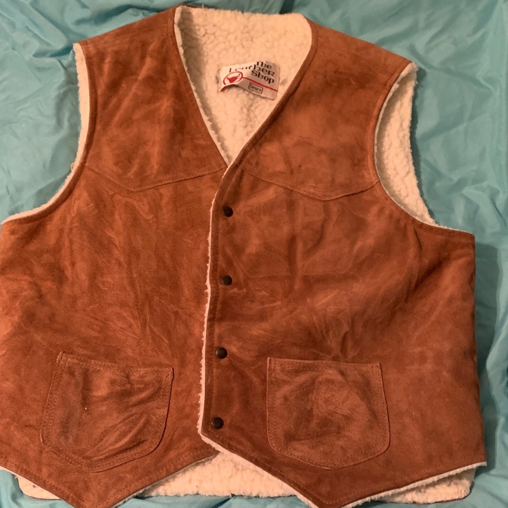 Men's Brown Suede Vest